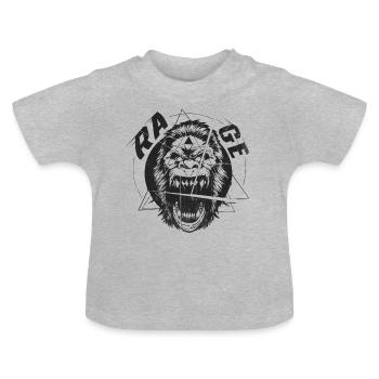 RAGE The King of the Apes - Baby Bio-T-Shirt mit Rundhals - Grau meliert - Vorne