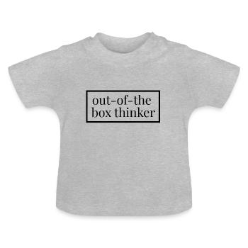 Penseur latéral - dissident - T-shirt bio col rond Bébé - gris chiné - Devant