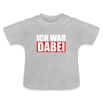 I was gift - Baby Organic T-Shirt with Round Neck - heather grey - Front