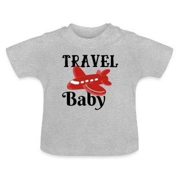 Voyage bébé - T-shirt bio col rond Bébé - gris chiné - Devant