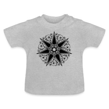 Elfenstern Schutz Vollkommenheit Elfe Fee Symbol - Baby Bio-T-Shirt mit Rundhals - Grau meliert - Vorne
