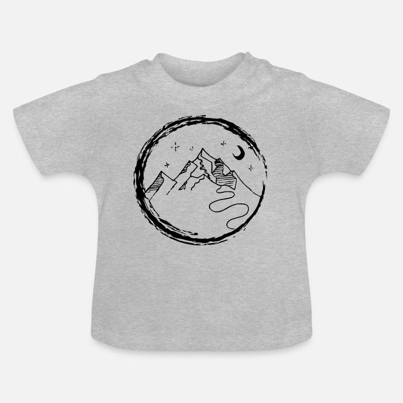 Wanderlust night - T-shirt bio col rond Bébé - gris chiné