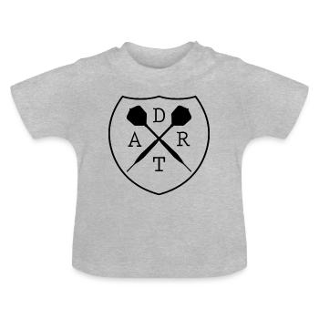 Fléchettes Fléchettes Fléchettes - T-shirt bio col rond Bébé - gris chiné - Devant