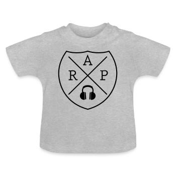 Rap hip hop - Baby Organic T-Shirt with Round Neck - heather grey - Front