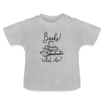 0102 livres ! Lire | Les amoureux du livre | Lecteurs - T-shirt bio col rond Bébé - gris chiné - Devant