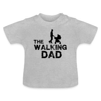 The Walking Dad - T-shirt bio col rond Bébé - gris chiné - Devant