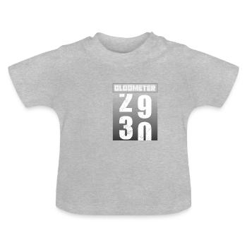 30 Oldometer 30th Birthday Gift Idea - Baby Organic T-Shirt with Round Neck - heather grey - Front