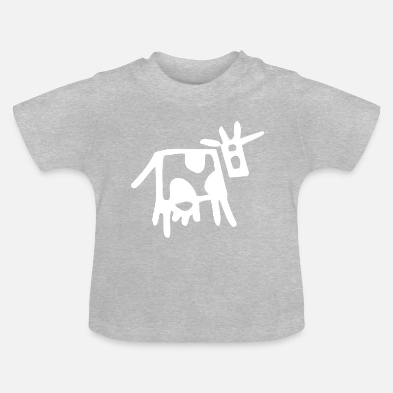 Vache drôle - T-shirt bio col rond Bébé - gris chiné