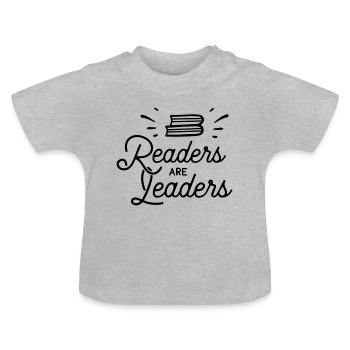Lees boek boeken boeken boekenworm cadeau - Baby biologisch T-shirt met ronde hals - grijs gemêleerd - Voor