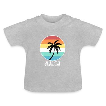 Malte - T-shirt bio col rond Bébé - gris chiné - Devant
