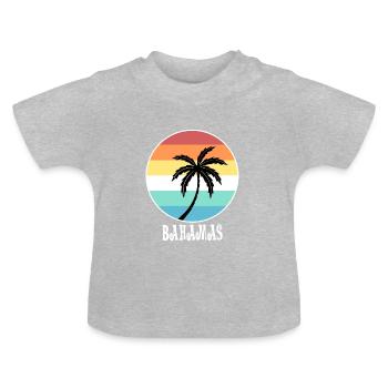 Bahamas - Baby Organic T-Shirt with Round Neck - heather grey - Front