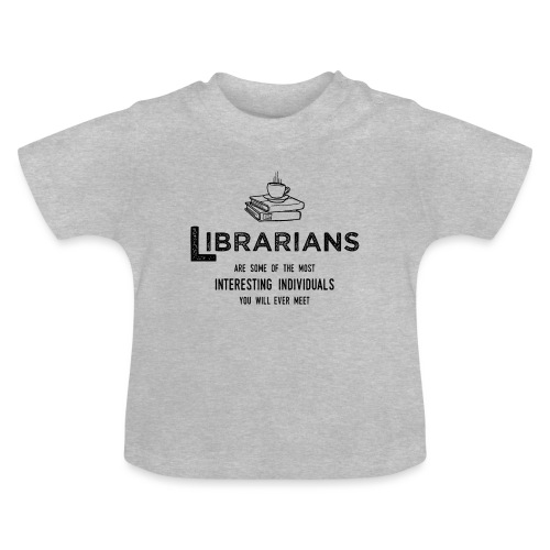 0335 Bibliotekar Cool historie Funny Funny - Økologisk T-shirt til baby, rund hals