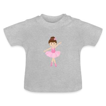 BALLERINA - T-shirt bio col rond Bébé - gris chiné - Devant