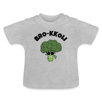 Bro-Koli - T-shirt bio col rond Bébé - gris chiné - Devant