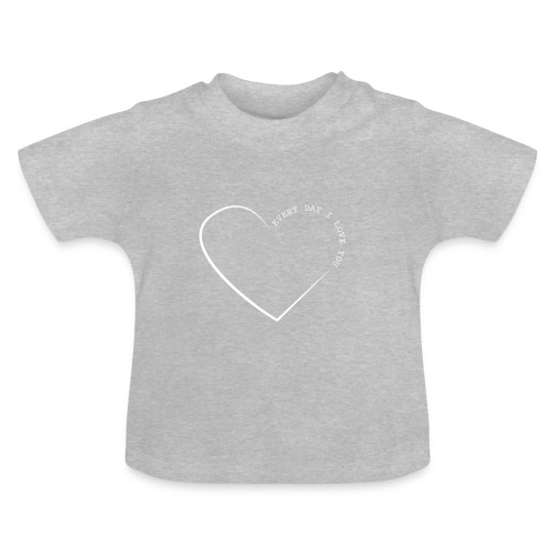 LOVE white png - Baby Organic T-Shirt with Round Neck