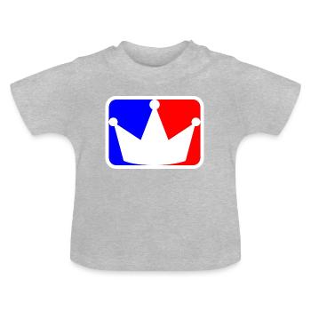 krone logo - Baby Bio-T-Shirt mit Rundhals - Grau meliert - Vorne