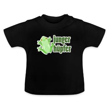 Jeune trémie - T-shirt bio col rond Bébé - noir - Devant