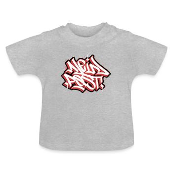 NEW POST ! - Baby Organic T-Shirt with Round Neck - heather grey - Front