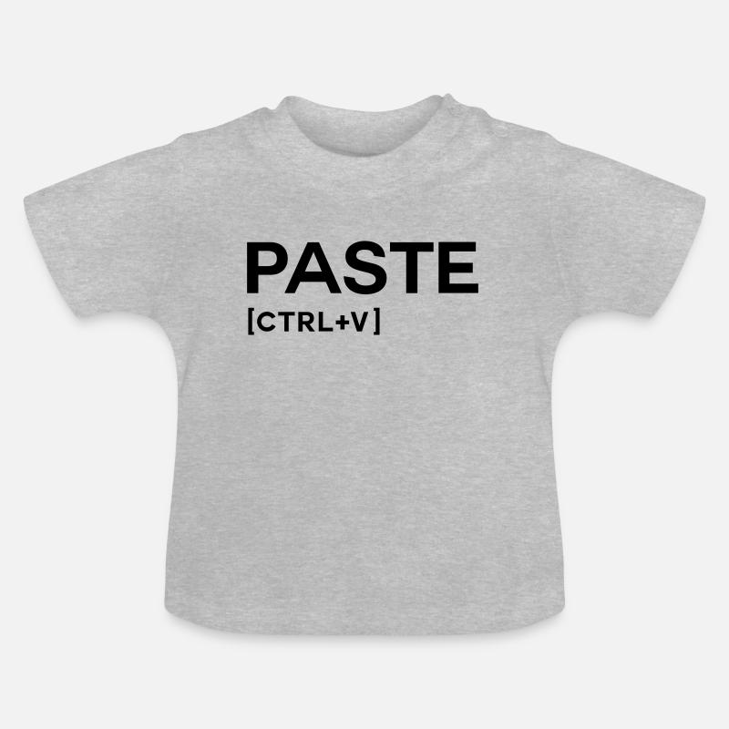 PASTE CTRL BLACK - Baby Bio-T-Shirt mit Rundhals - Grau meliert