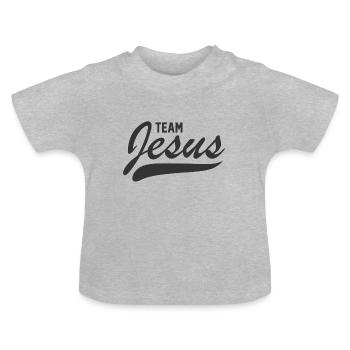 Jésus - T-shirt bio col rond Bébé - gris chiné - Devant