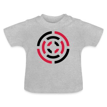 circle sign - Baby Organic T-Shirt with Round Neck - heather grey - Front