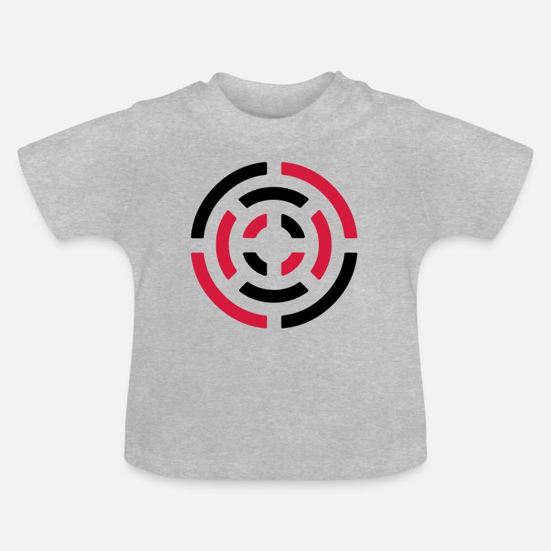 cercle signe - T-shirt bio col rond Bébé - gris chiné