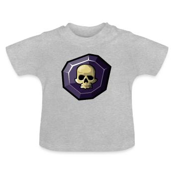 Element: Dunkel - Baby Bio-T-Shirt mit Rundhals - Grau meliert - Vorne