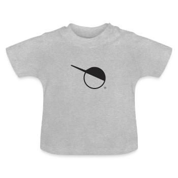 Master template CONFI sans écriture en noir - T-shirt bio col rond Bébé - gris chiné - Devant