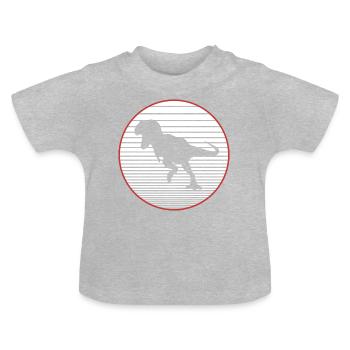T-Rex - Baby Bio-T-Shirt mit Rundhals - Grau meliert - Vorne