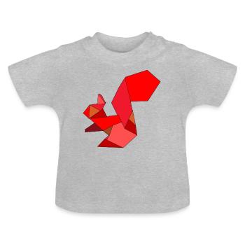 Squirrel - squirrel - Baby Organic T-Shirt with Round Neck - heather grey - Front