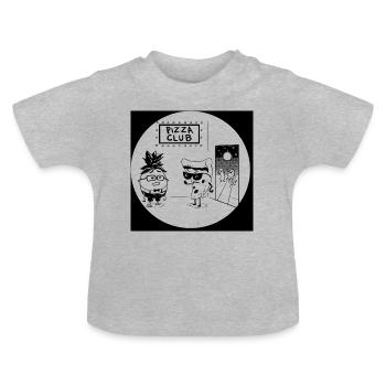 Pizza Club - Baby Bio-T-Shirt mit Rundhals - Grau meliert - Vorne