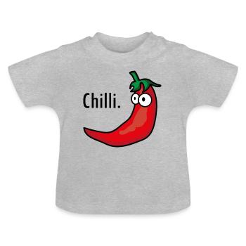 chilli - T-shirt bio col rond Bébé - gris chiné - Devant