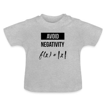 Avoid negativity - Baby Organic T-Shirt with Round Neck - heather grey - Front