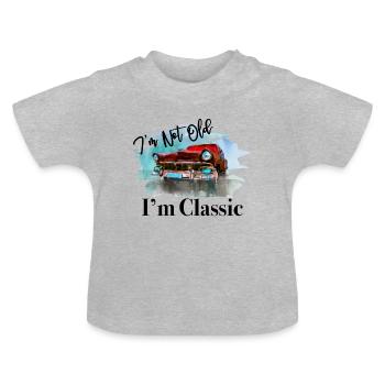 Je ne suis pas vieux je suis classique - T-shirt bio col rond Bébé - gris chiné - Devant
