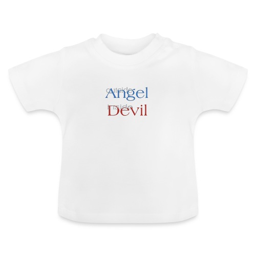 Angelo o Diavolo? - Maglietta ecologica con scollo rotondo per neonato
