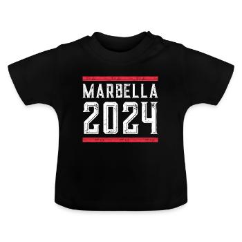 Jours fériés Marbella 2024 - T-shirt bio col rond Bébé - noir - Devant