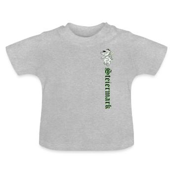 Steiermark - Baby Bio-T-Shirt mit Rundhals - Grau meliert - Vorne