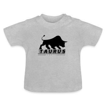 Taureau taureau - T-shirt bio col rond Bébé - gris chiné - Devant