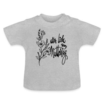 Fête des mères - T-shirt bio col rond Bébé - gris chiné - Devant