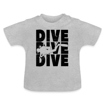 Scuba Dive - Baby Bio-T-Shirt mit Rundhals - Grau meliert - Vorne