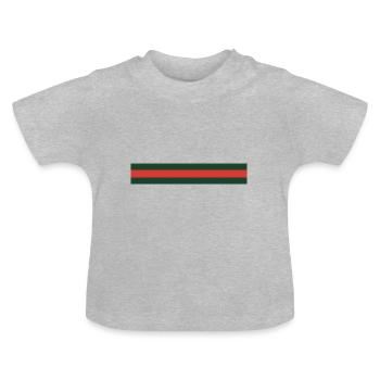 stripes - Baby Organic T-Shirt with Round Neck - heather grey - Front