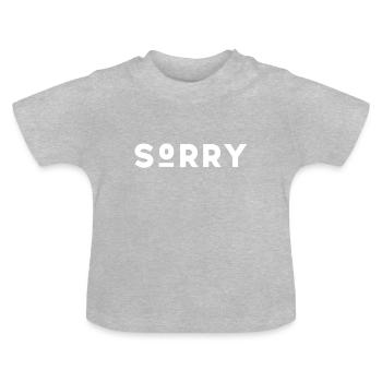 Sorry - Baby Bio-T-Shirt mit Rundhals - Grau meliert - Vorne