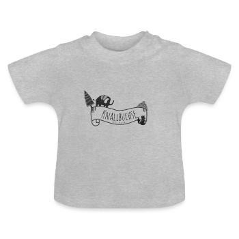 Knallbuchse - Baby Bio-T-Shirt mit Rundhals - Grau meliert - Vorne