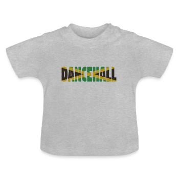 Jamaica Dancehall - Baby Bio-T-Shirt mit Rundhals - Grau meliert - Vorne