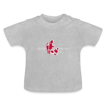 Denmark - Baby Organic T-Shirt with Round Neck - heather grey - Front