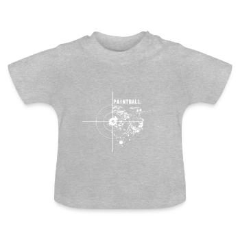 Paintball - Baby Bio-T-Shirt mit Rundhals - Grau meliert - Vorne