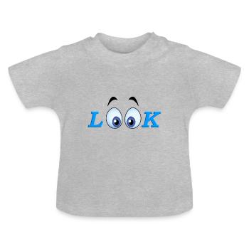 Schau - Baby Bio-T-Shirt mit Rundhals - Grau meliert - Vorne