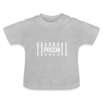 Idée cadeau prison prison - T-shirt bio col rond Bébé - gris chiné - Devant