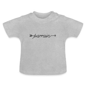 Pate fleche - Baby Bio-T-Shirt mit Rundhals - Grau meliert - Vorne