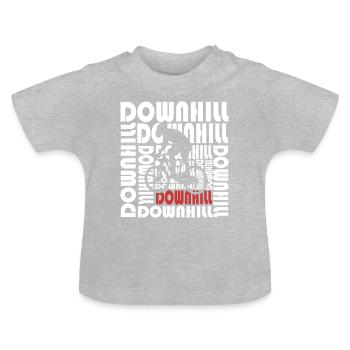 Downhill - T-shirt bio col rond Bébé - gris chiné - Devant
